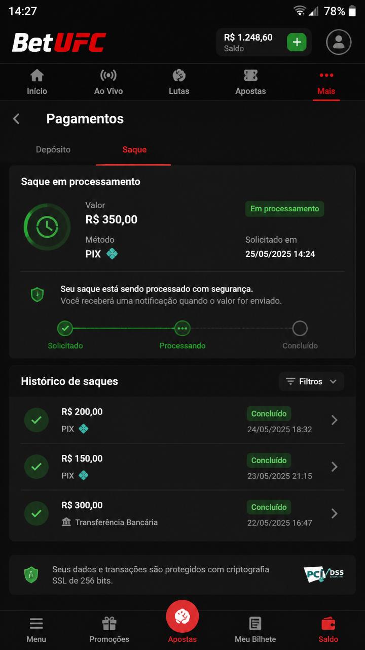 BetUFC screenshot