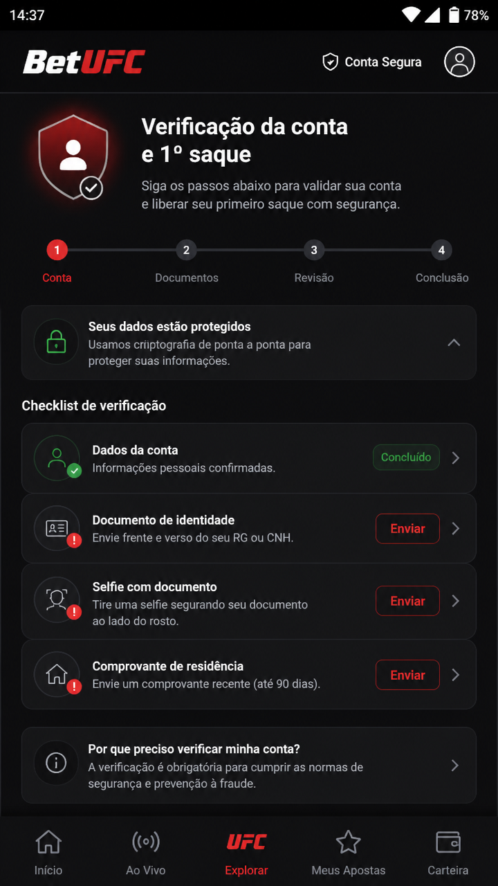 BetUFC screenshot
